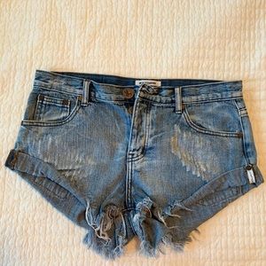 One Teaspoon Bandit Denim Cutoff Shorts